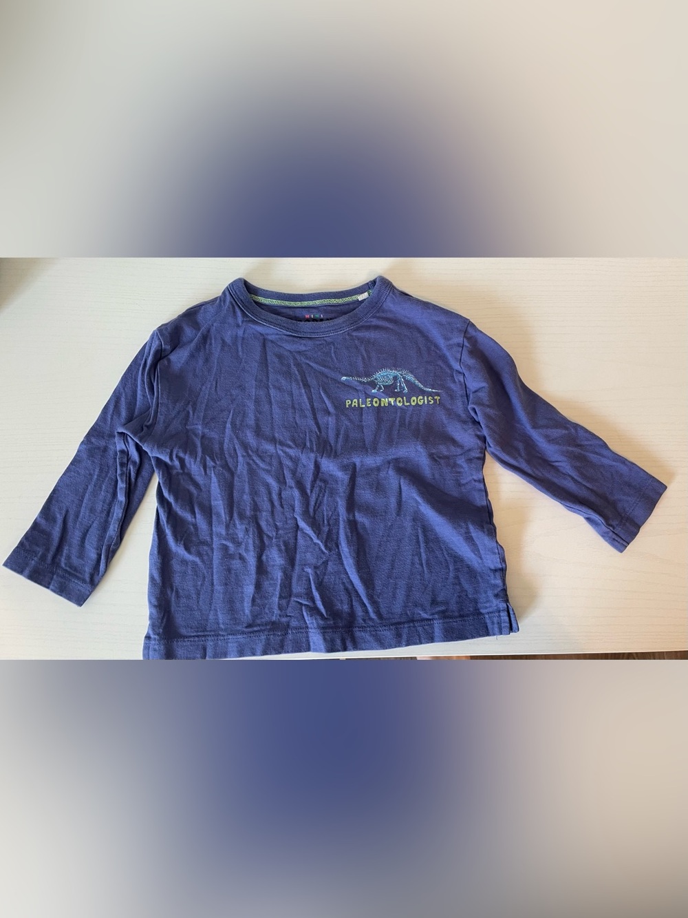 Mini Boden Navy Paleontologist Long Sleeve Tee